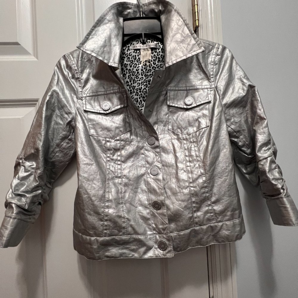 Peter Nygard size 4 silver jacket